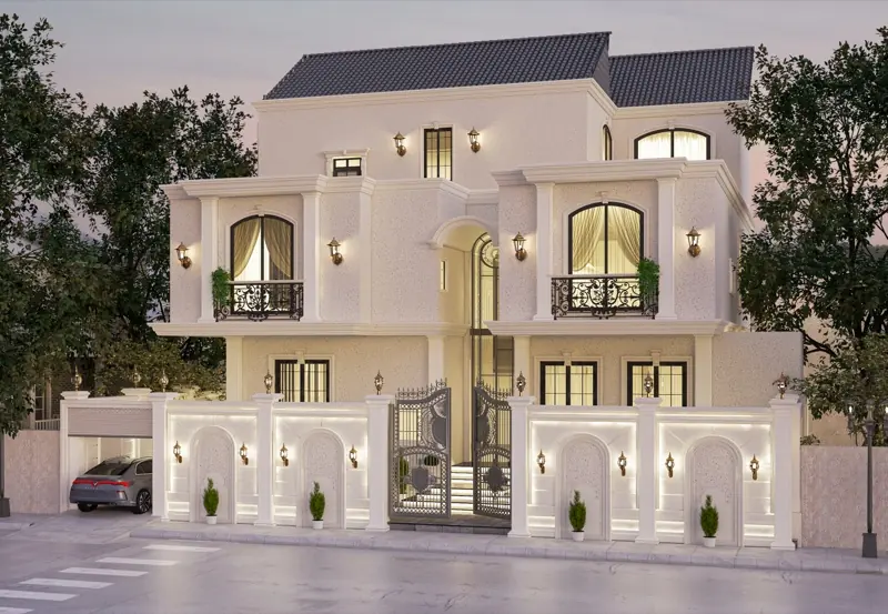 منظور من الشارع نحو البوابة والمدخل الرئيسي